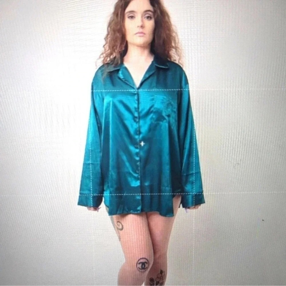 Vintage Victoriaβs Secret Emerald Green Satin Women's Top
